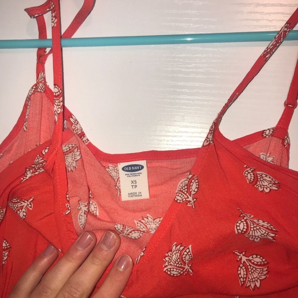 Orange pattern tank top - Picture 4 of 4